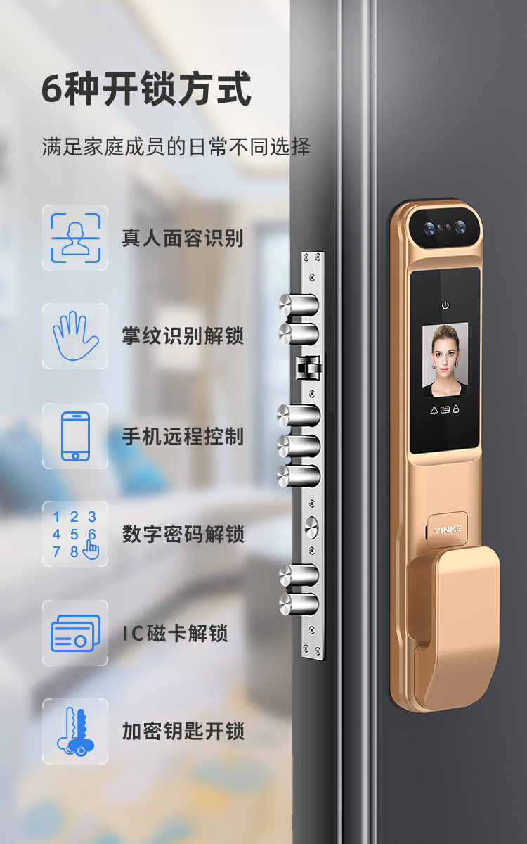 YK01 Fully Automatic Face Recognition Smart Lock(图8)